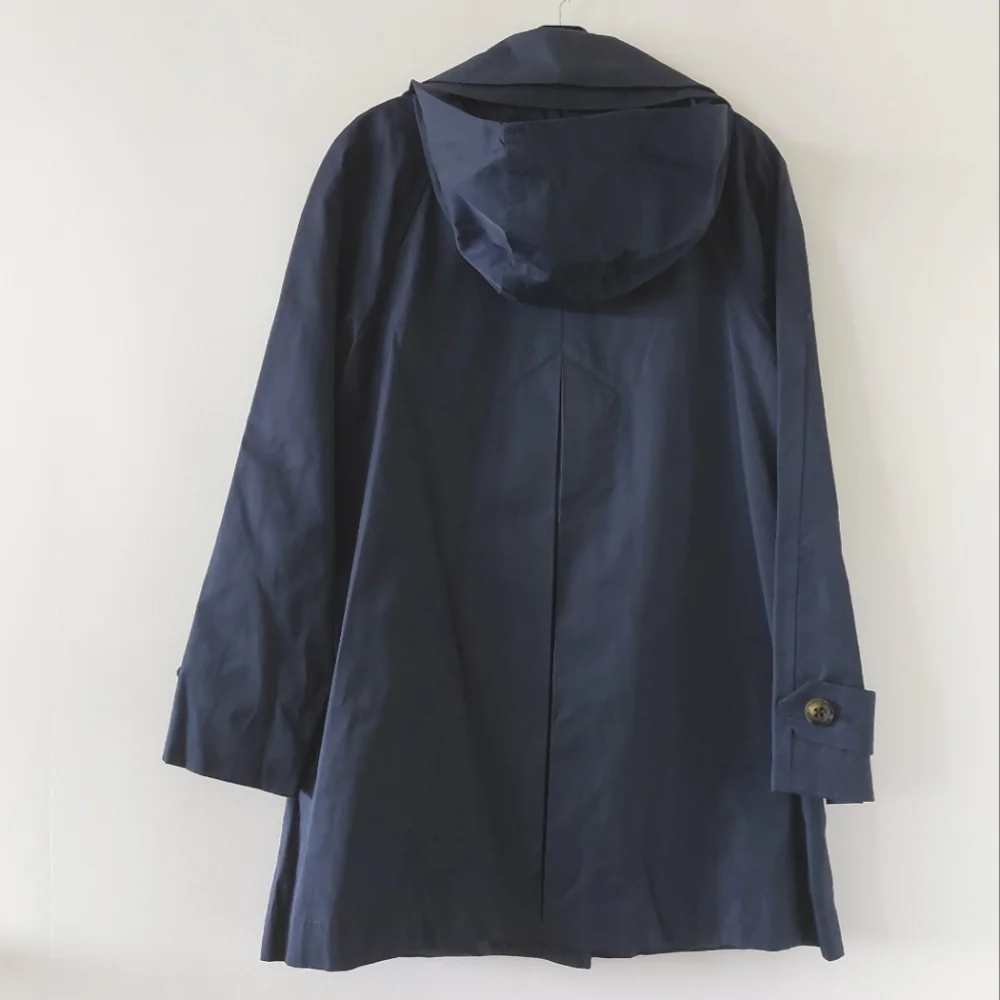 London fog trench coat with hood size M - Picture 2 of 8